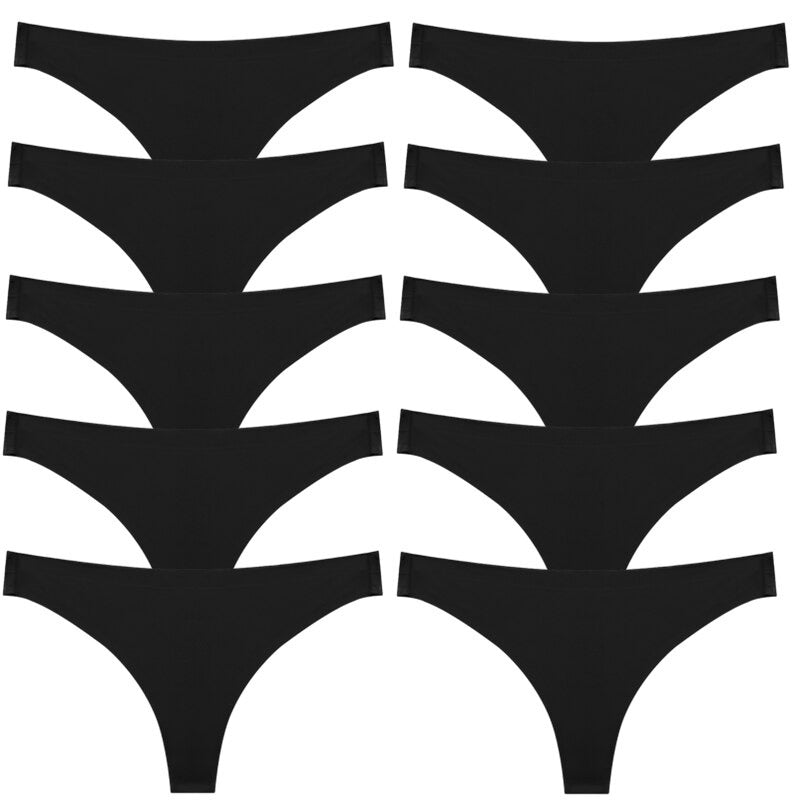 CALCINHA SEDA SOFT SEM COSTURA (KIT COM 10 PEÇAS)