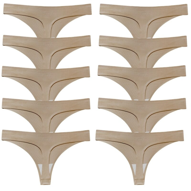 CALCINHA SEDA SOFT SEM COSTURA (KIT COM 10 PEÇAS)