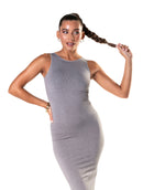 Vestido longo modelador sem mangas