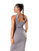 Vestido longo modelador sem mangas