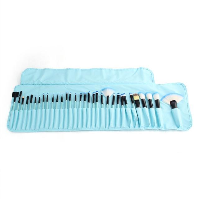 Kit com 32 Pincéis de Maquiagem Profissional