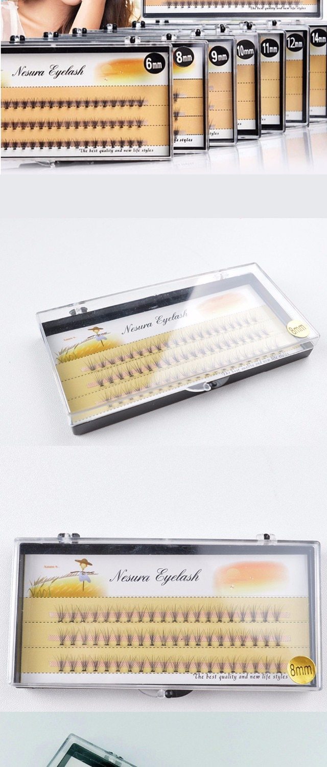 Kit Com 60 Cílios Postiços Natural