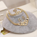 Conjunto de Colar Anel Pulseira e Brincos Dubai